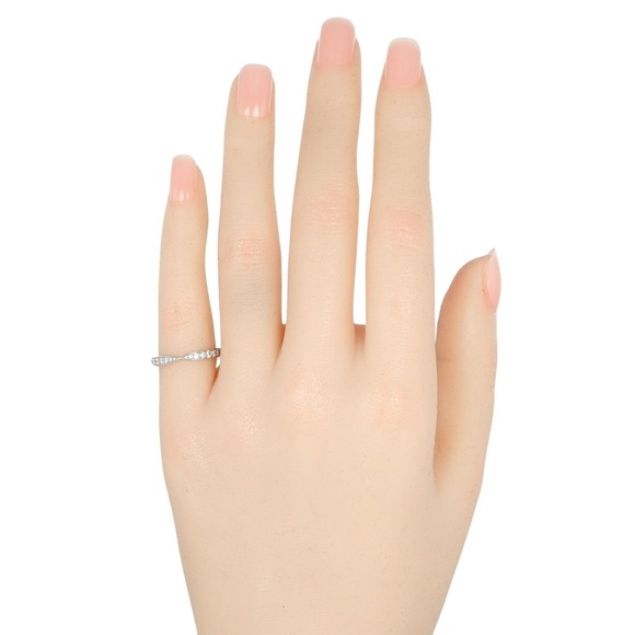 TIFFANY Silver Diamond Ring - Picture 2 of 9